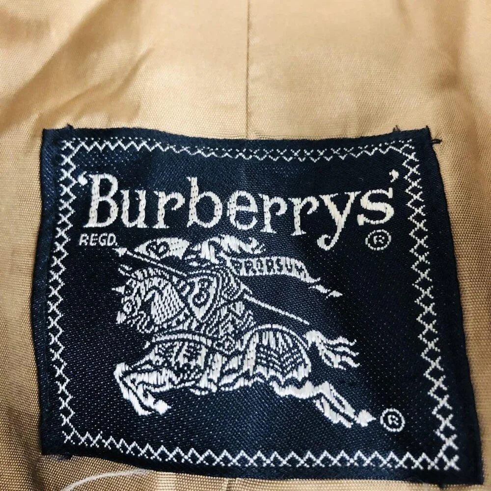 Vintage Burberry Women's Size XL / 44 Tan Brown Wool Long Coat AUTHENTICATED - Picture 9 of 10